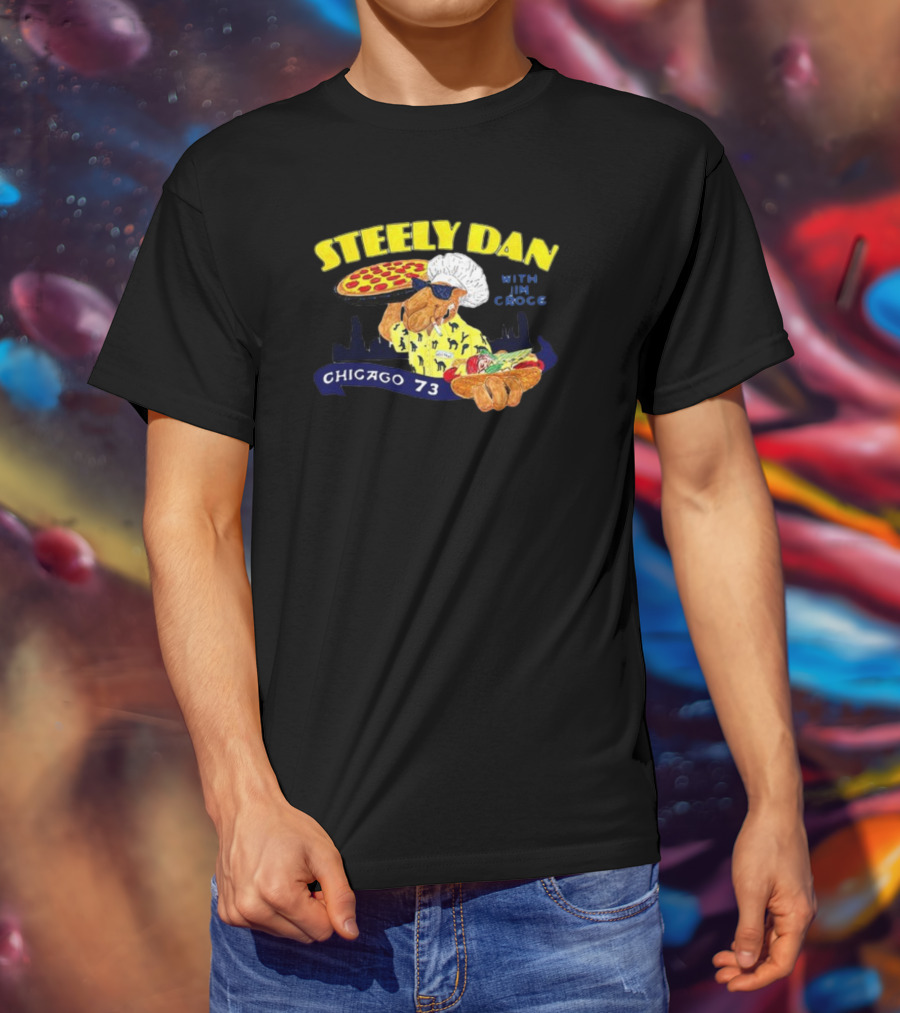 Steely Dan With Jim Croce Pizza Chef Chicago 73 T-Shirt