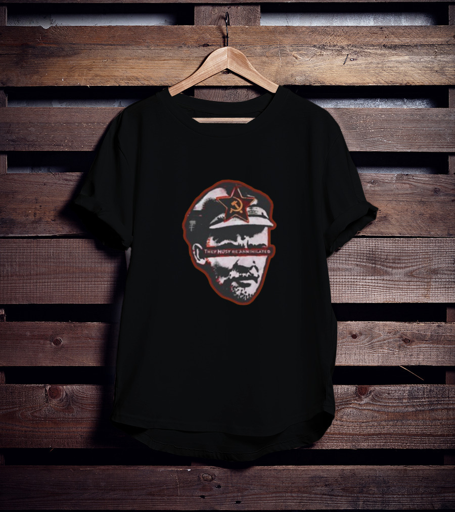 They Must Be Annihilated Soviet Star Lenin Bust Unwokeart Zine T-Shirt