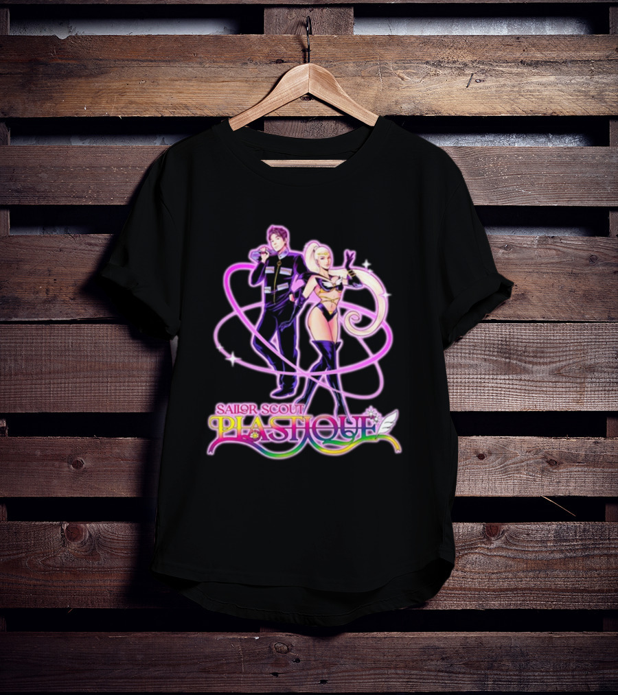 Sailor Scout Plashole Neon Anime Duo T-Shirt
