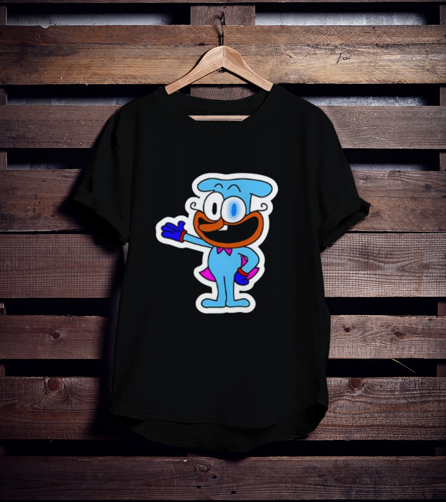 Soomlarr The Doise Animated Character With Blue Outfit And Orange Face T-Shirt