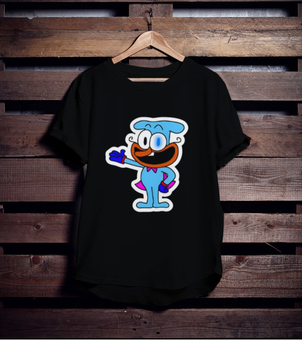 Soomlarr The Doise Animated Character With Blue Outfit And Orange Face T-Shirt