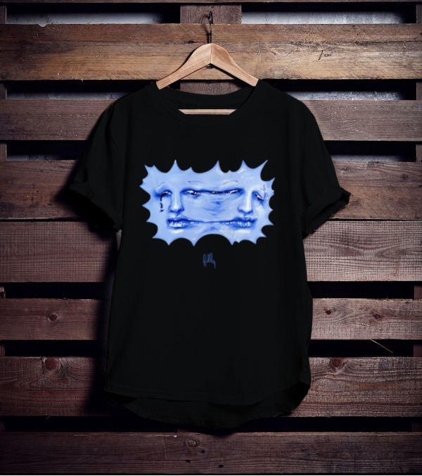 Felly Sun Liquid Blue Faces T-Shirt