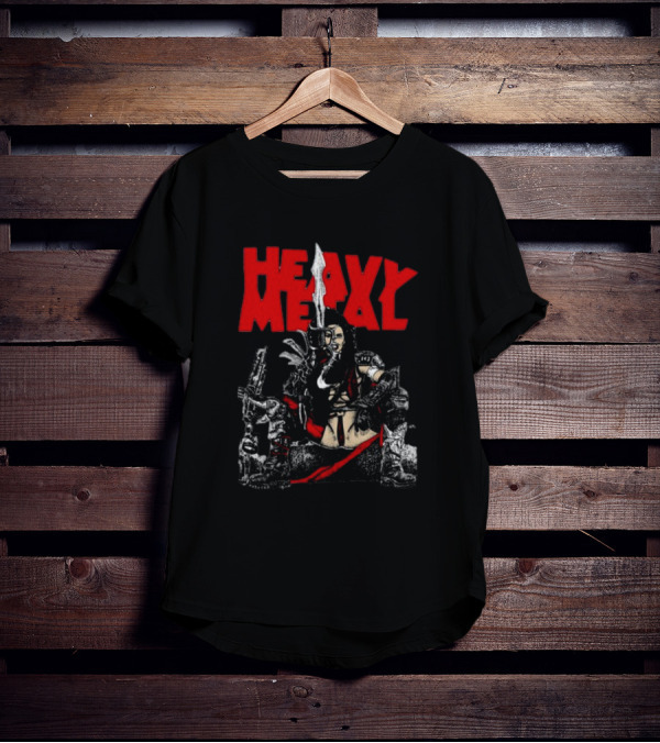 Heavy Metal Warrior With Weapons And Armor T-Shirt
