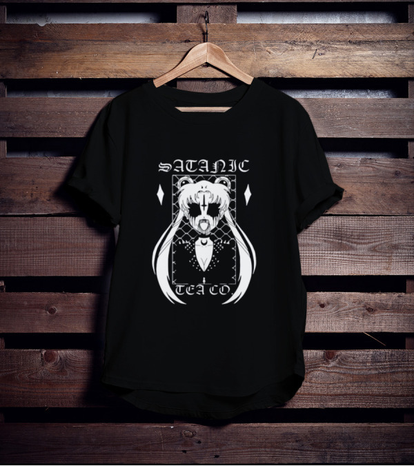 Satanic Tea Co Black Metal Sailor Moon T-Shirt