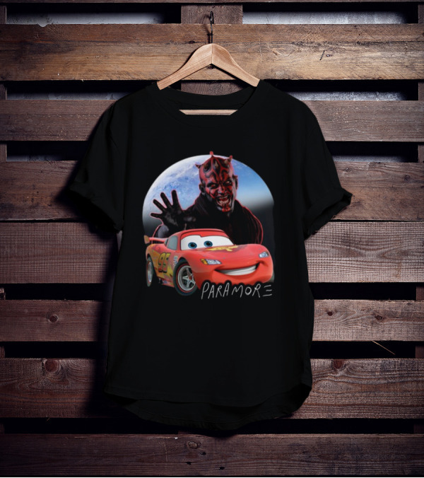 Paramore Let Your Heart Win Lightning McQueen Darth Maul Crossover T-Shirt