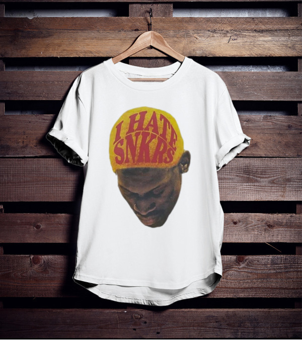 I Hate Snkrs Retro Style Bold Text On Yellow Hat T-Shirt