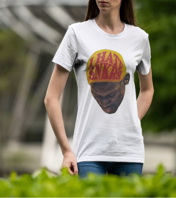 I Hate Snkrs Retro Style Bold Text On Yellow Hat T-Shirt