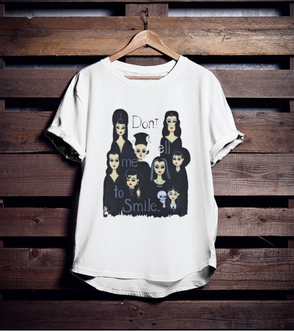 Celebrate World Goth Day El Gato Gomez’s Don’t Tell Me To Smile Group Of Gothic Women T-Shirt