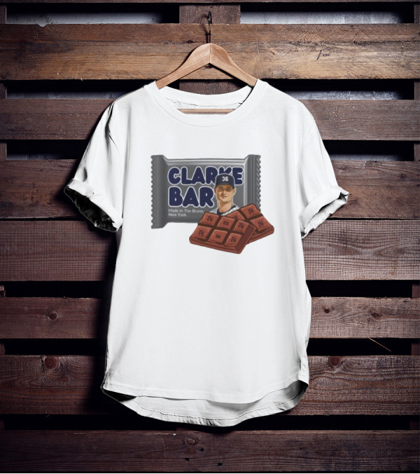 Clarke Bar Made In The Bronx New York Chocolate Baseball 36 Yankees CS T-Shirt