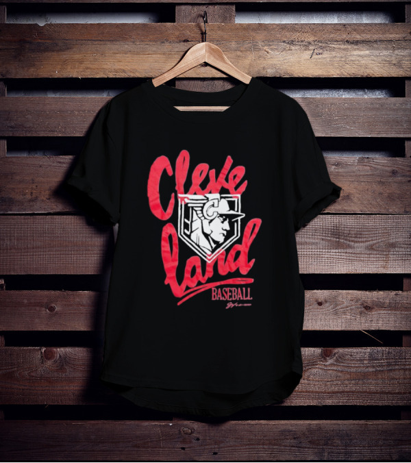 Cleveland Baseball Guardian Script T-Shirt
