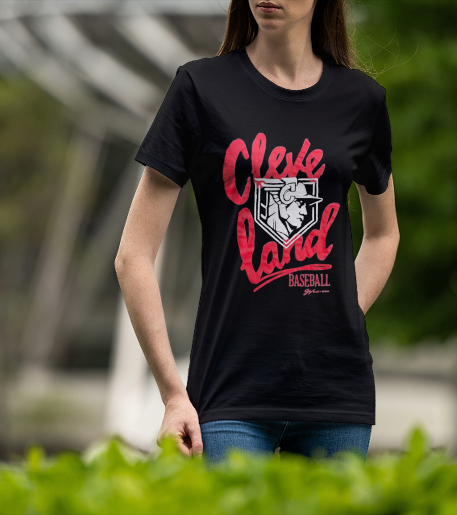 Cleveland Baseball Guardian Script T-Shirt
