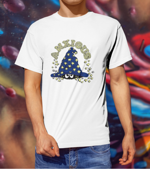 Anxious Wizard Hat With Stars And Bubbles T-Shirt