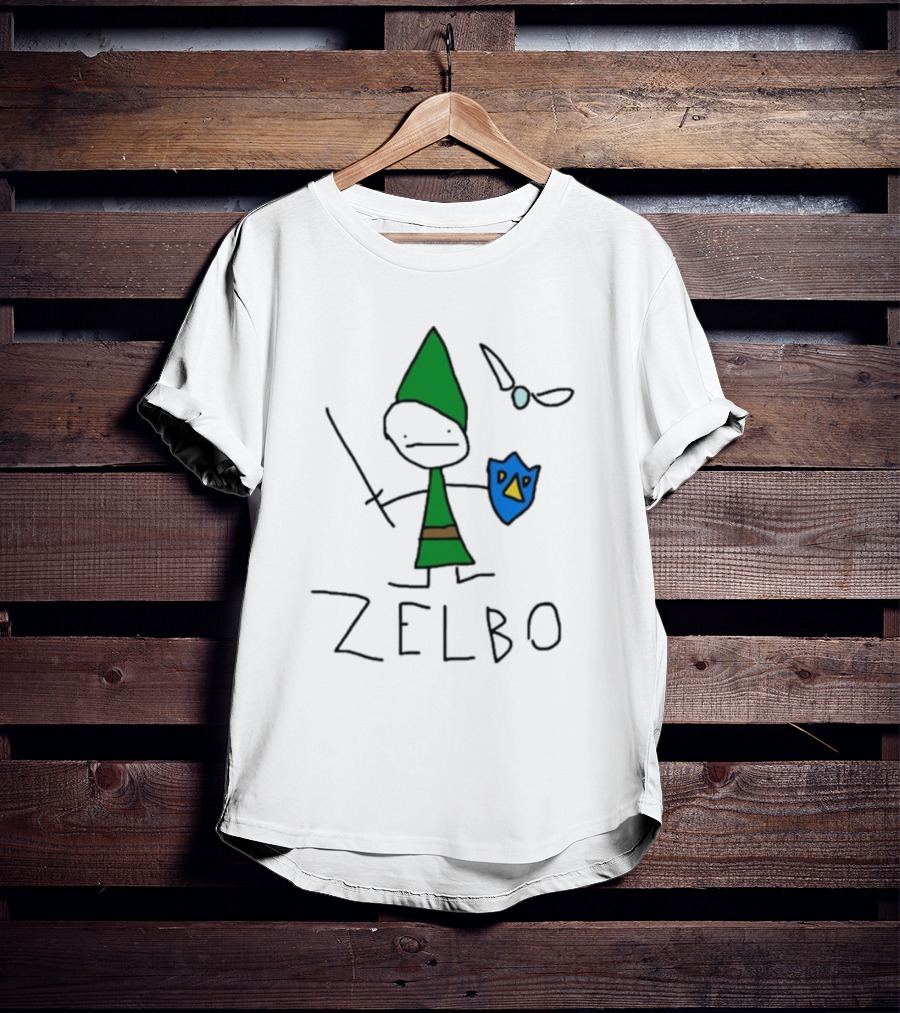 The Legend Of Zelbo Stick Figure With Sword And Shield T-Shirt