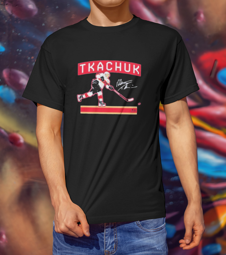 Tkachuk Slap Shot Autograph Player Signage T-Shirt