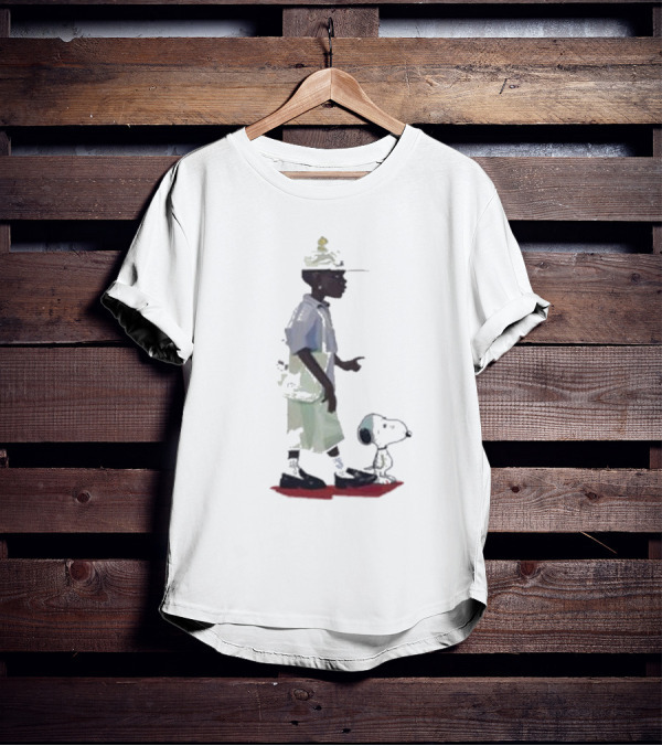 Black Woman With Snoopy Peanuts T-Shirt