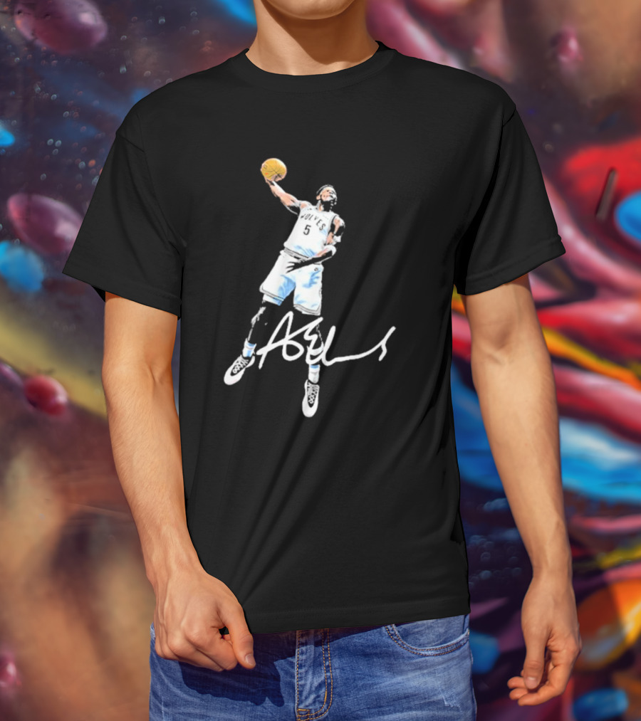 Anthony Edwards Wolves Ae Basketball Dunk Signature T-Shirt