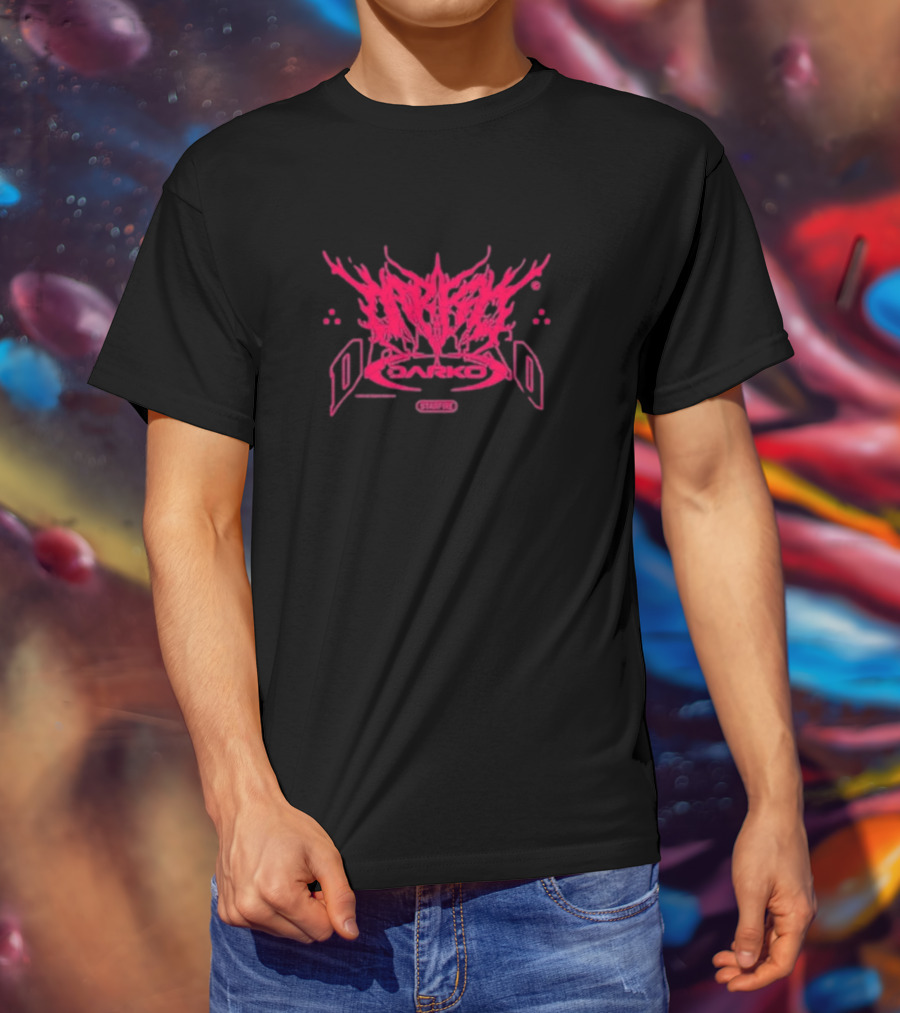 Darko Starfire Brutal Logo Art With Fiery Abstract Typography T-Shirt