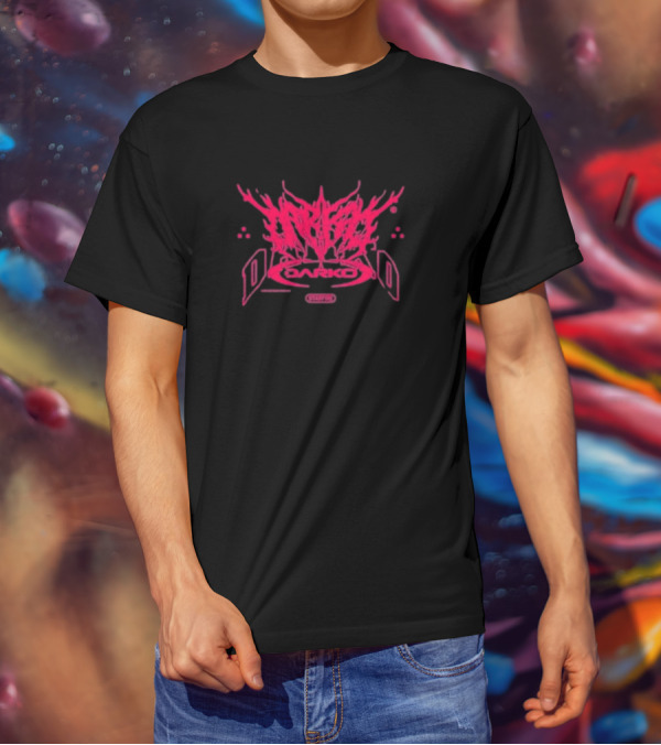 Darko Starfire Brutal Logo Art With Fiery Abstract Typography T-Shirt