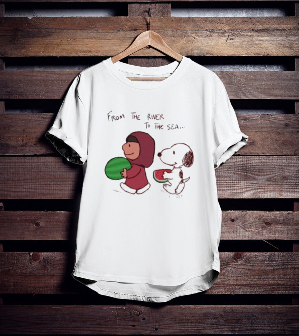 From The River To The Sea Peanuts Watermelon Walk T-Shirt