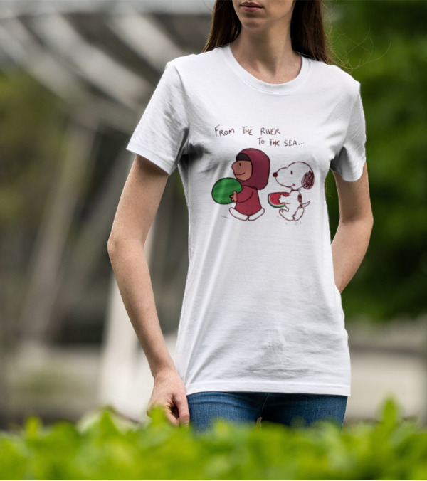 From The River To The Sea Peanuts Watermelon Walk T-Shirt