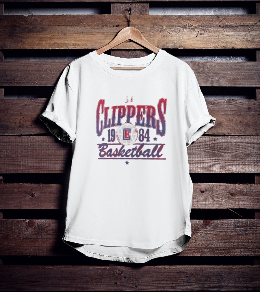LA Clippers Basketball 1984 Retro Style Fanatics Give And Go Play T-Shirt