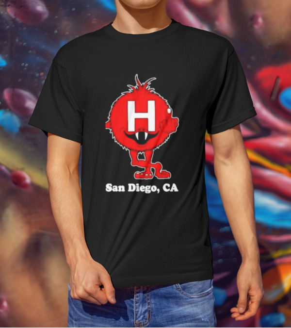 Alex Pardee H Red Monster San Diego CA T-Shirt