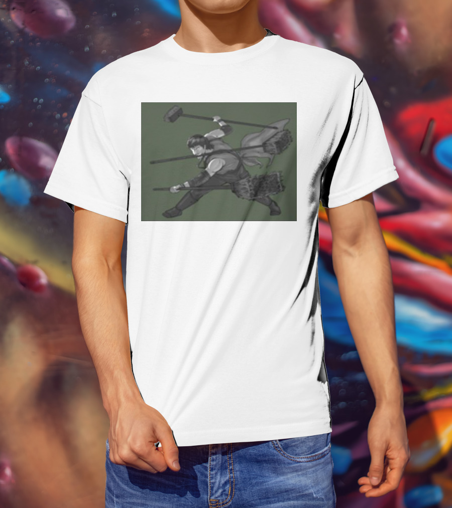 Three Broom Stance Cosplay Zoro T-Shirt