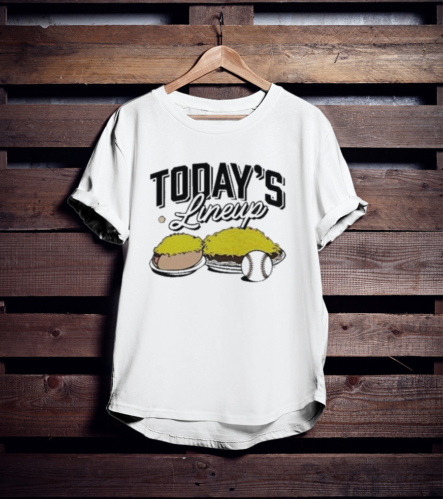 Today's Lineup Baked Potato Mac And Cheese Baseball T-Shirt