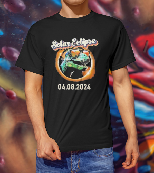 Solar Eclipse T-Rex April 8 T-Shirt
