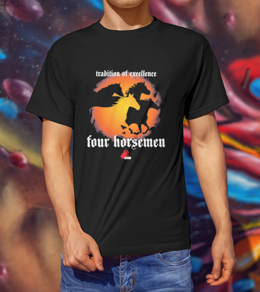 Tradition Of Excellence Four Horsemen Silhouette Sunset Motif ARN T-Shirt