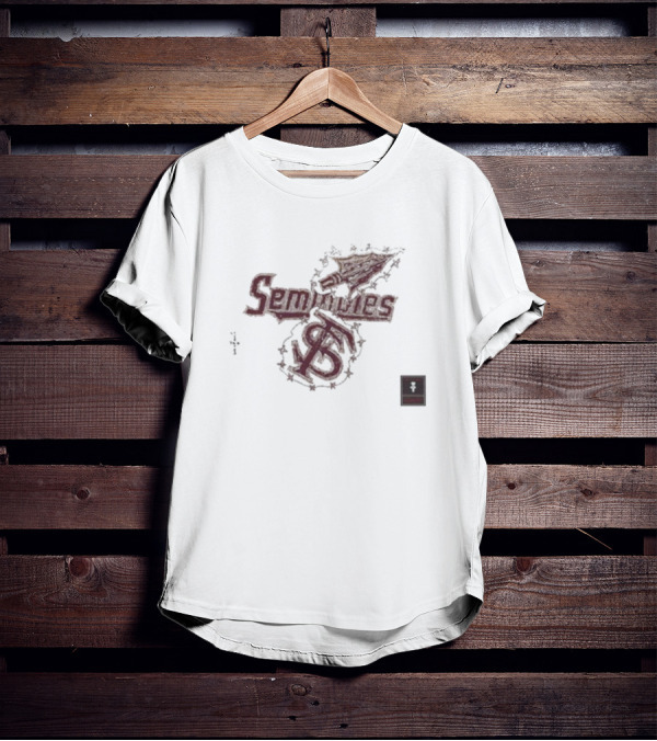 Travis Scott Cj X M&N X Florida State University Seminoles Hand Drawn T-Shirt