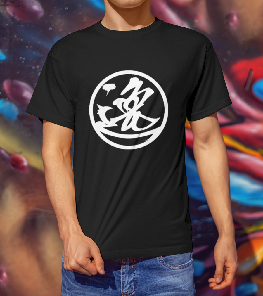 Hiroshi Tanahashi GO ACE Kanji Symbol Circle T-Shirt