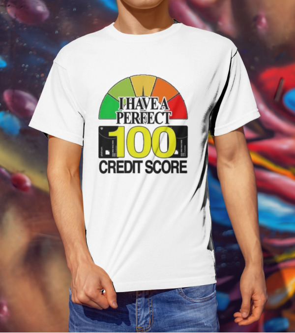 I Have A Perfect 100 Credit Score Gauge Graph T-Shirt