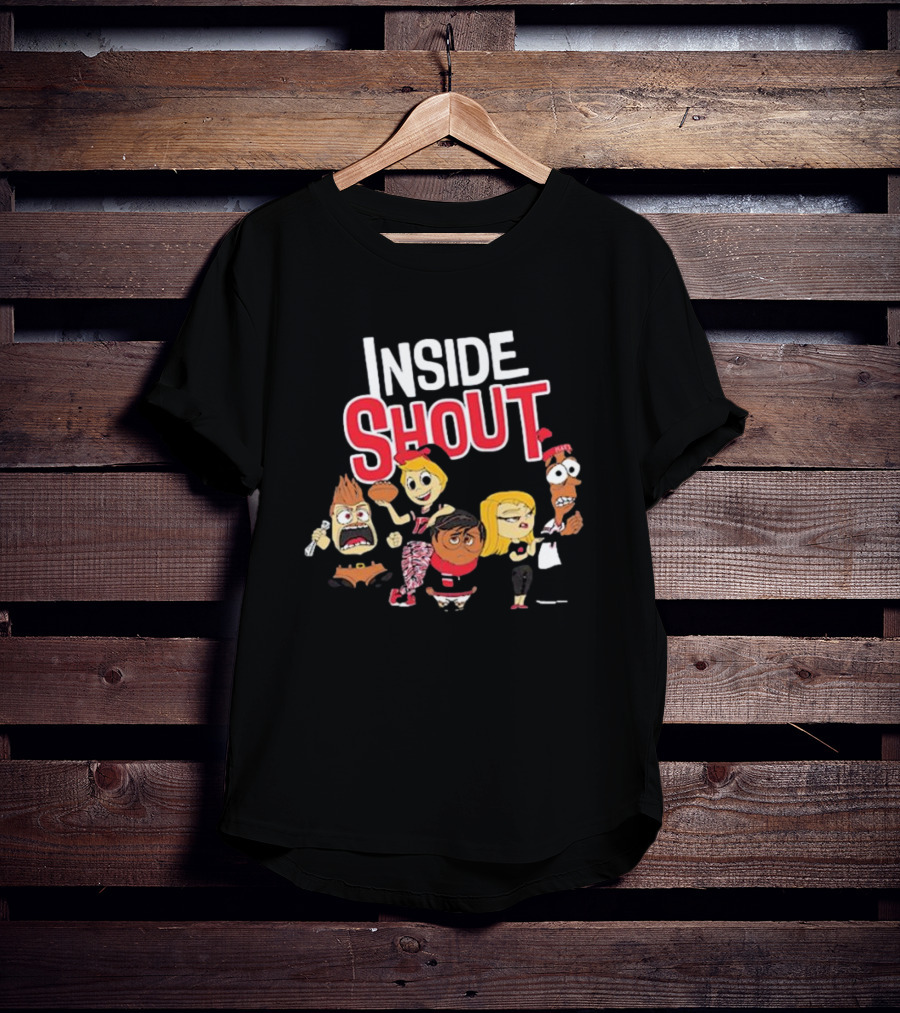Inside Shout Cartoon Characters Buffalo Bills Football T-Shirt