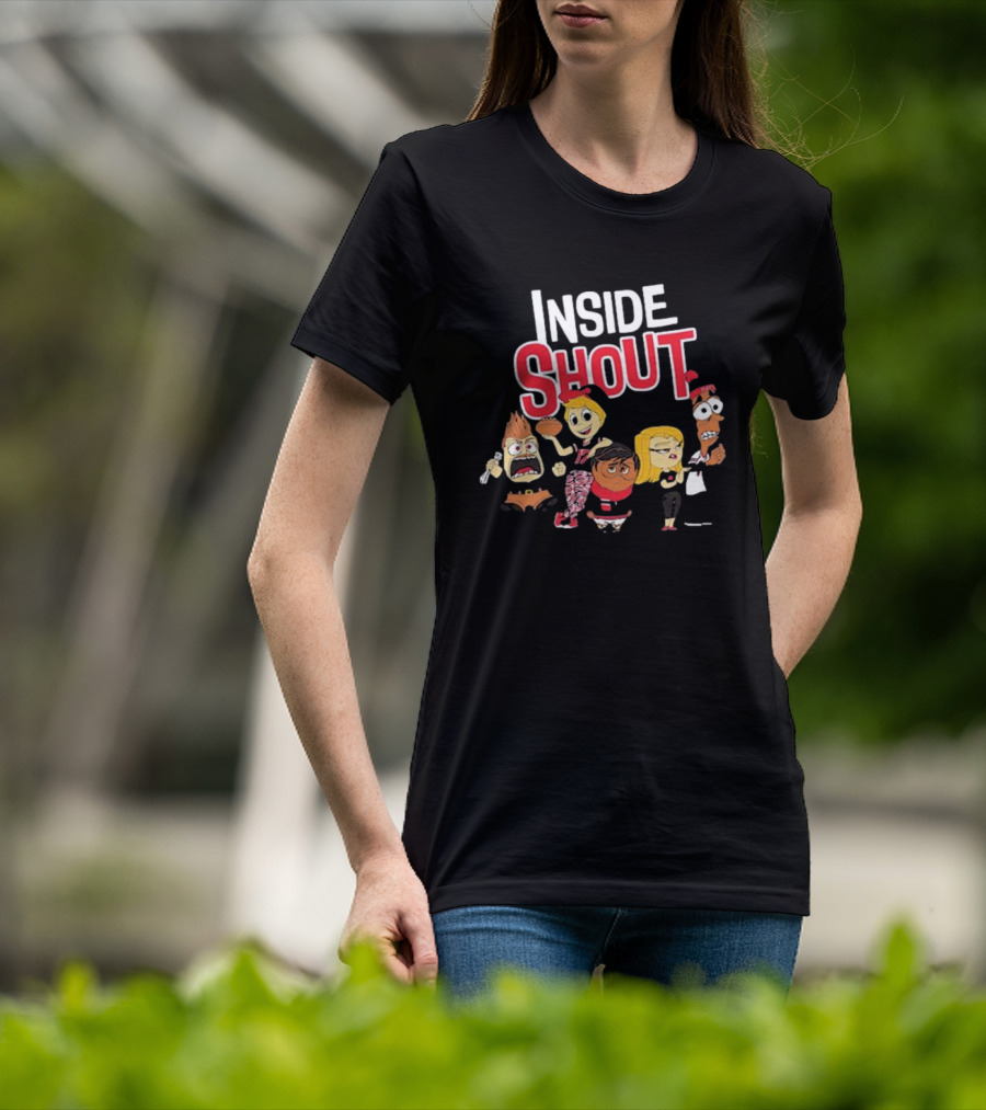 Inside Shout Cartoon Characters Buffalo Bills Football T-Shirt