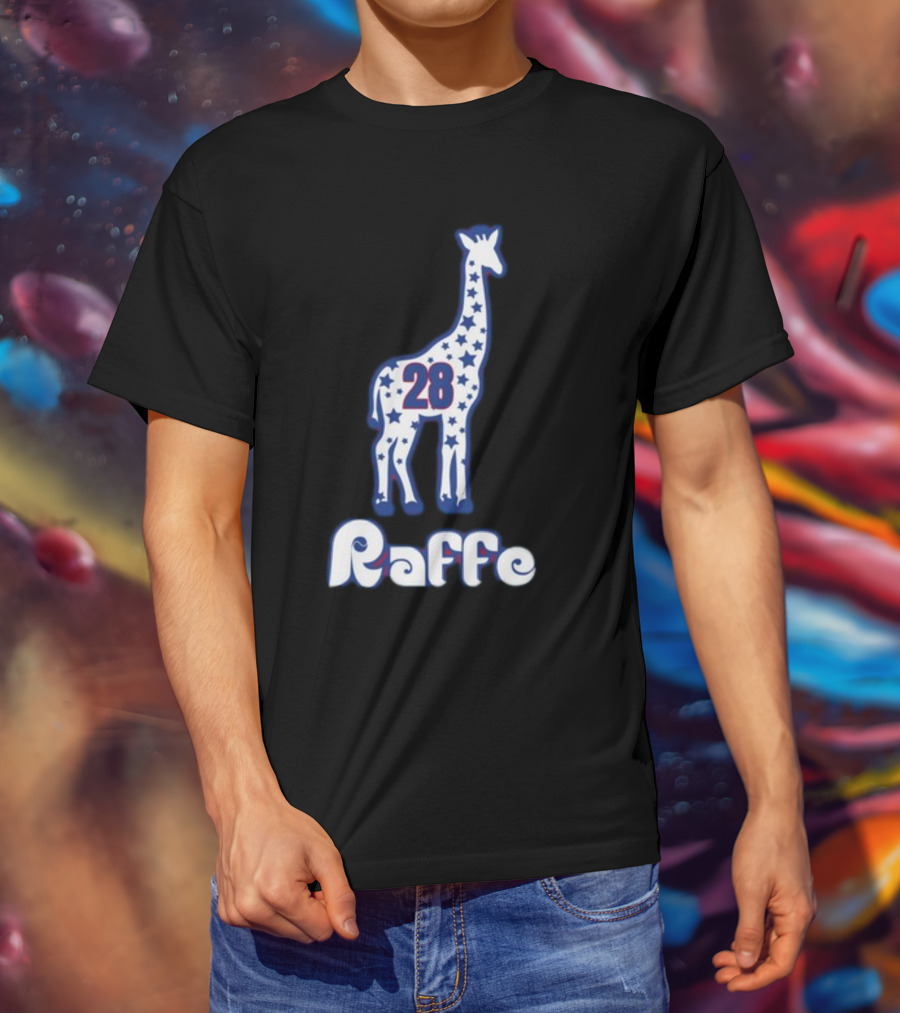 Phillygoat Raffe 28 Star-Patterned Giraffe Jersey T-Shirt