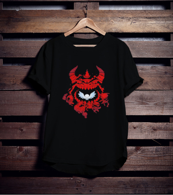 The Binding Of Isaac The Beast Red Demon Wings T-Shirt