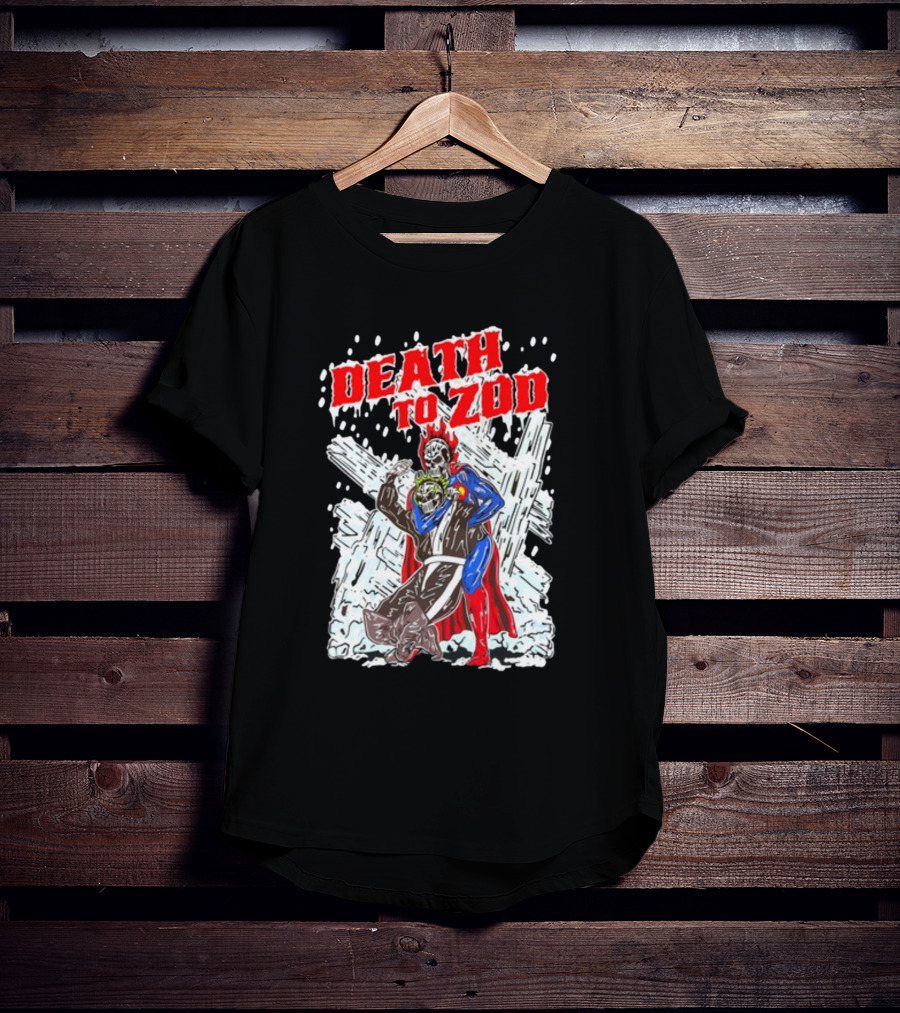 Death To Zod Battle Against Villain In Ice Fortress T-Shirt