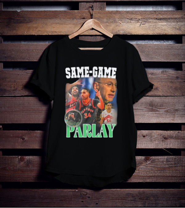 Same-Game Parlay Raptors 34 Basketball Icons T-Shirt