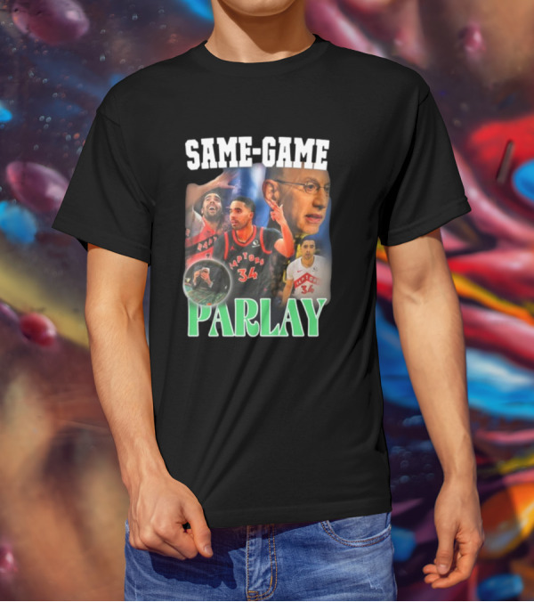 Same-Game Parlay Raptors 34 Basketball Icons T-Shirt