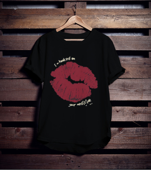 Hooked On Your Medicine Kiss Lips T-Shirt