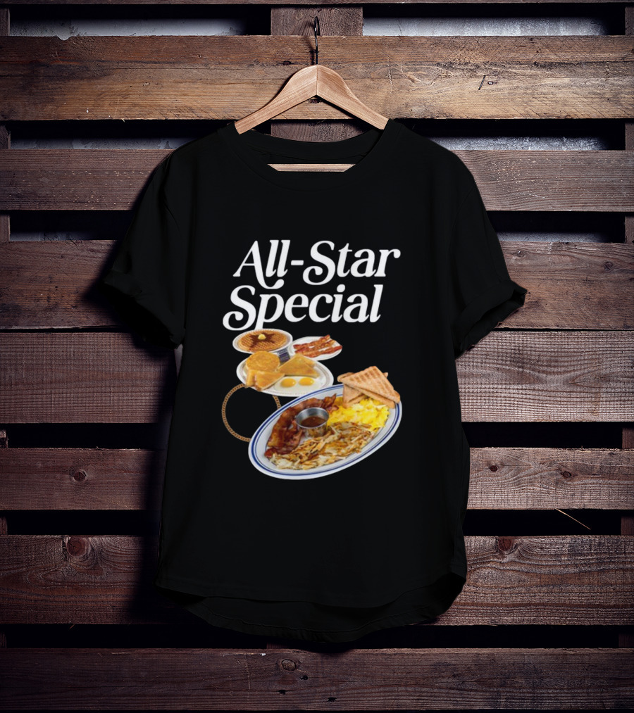All Star Special Breakfast Eggs Pancakes Bacon Toast Waffles Hashbrowns T-Shirt