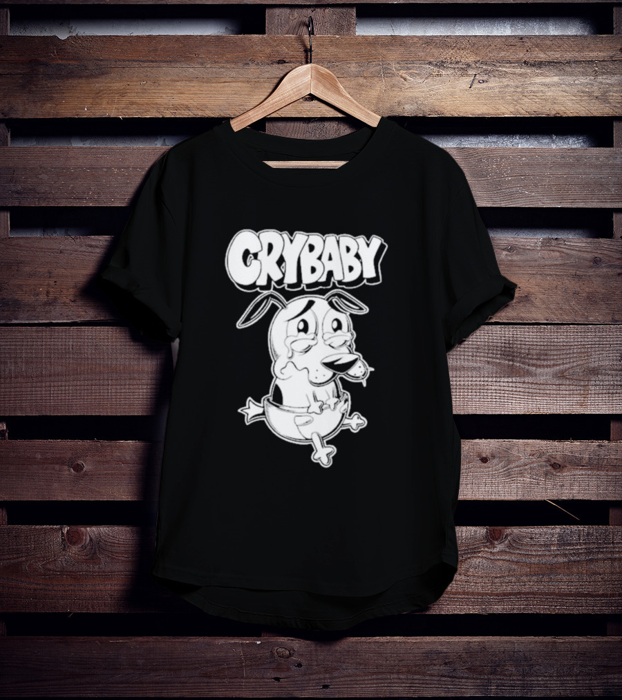 CRYBABY Olafh Ace Tearful Cartoon Dog T-Shirt