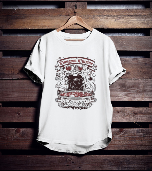 Dungeon Cuisine Devil Chef Brewing Magical Soup T-Shirt