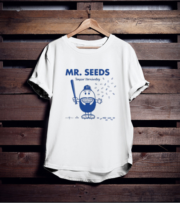 MR. SEEDS Teoscar Hernández Batting Character 87 Baseball T-Shirt