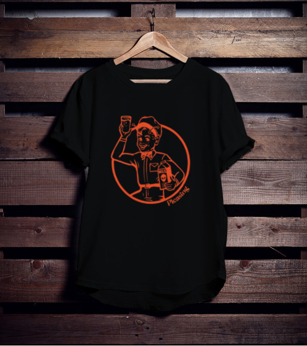Astromilk Man Holding Alien Milk With Pleasing Smile T-Shirt