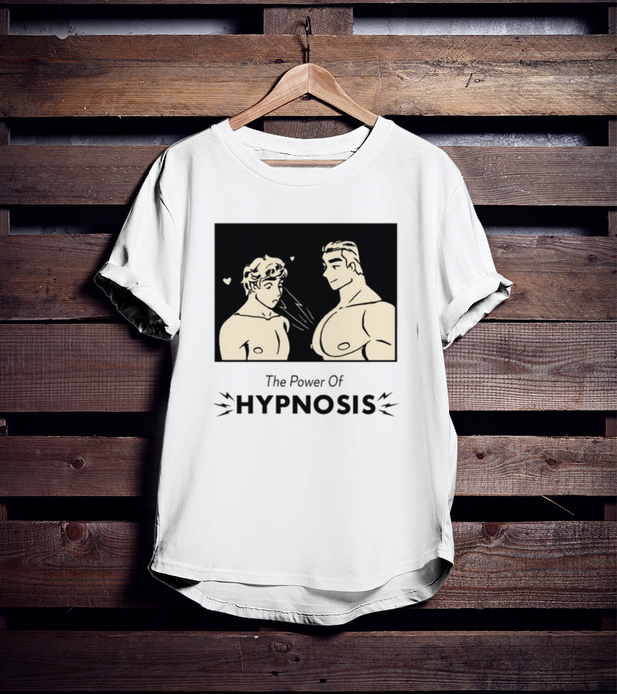 Hypnosis Power With Mesmerized Characters And Heart Symbols T-Shirt