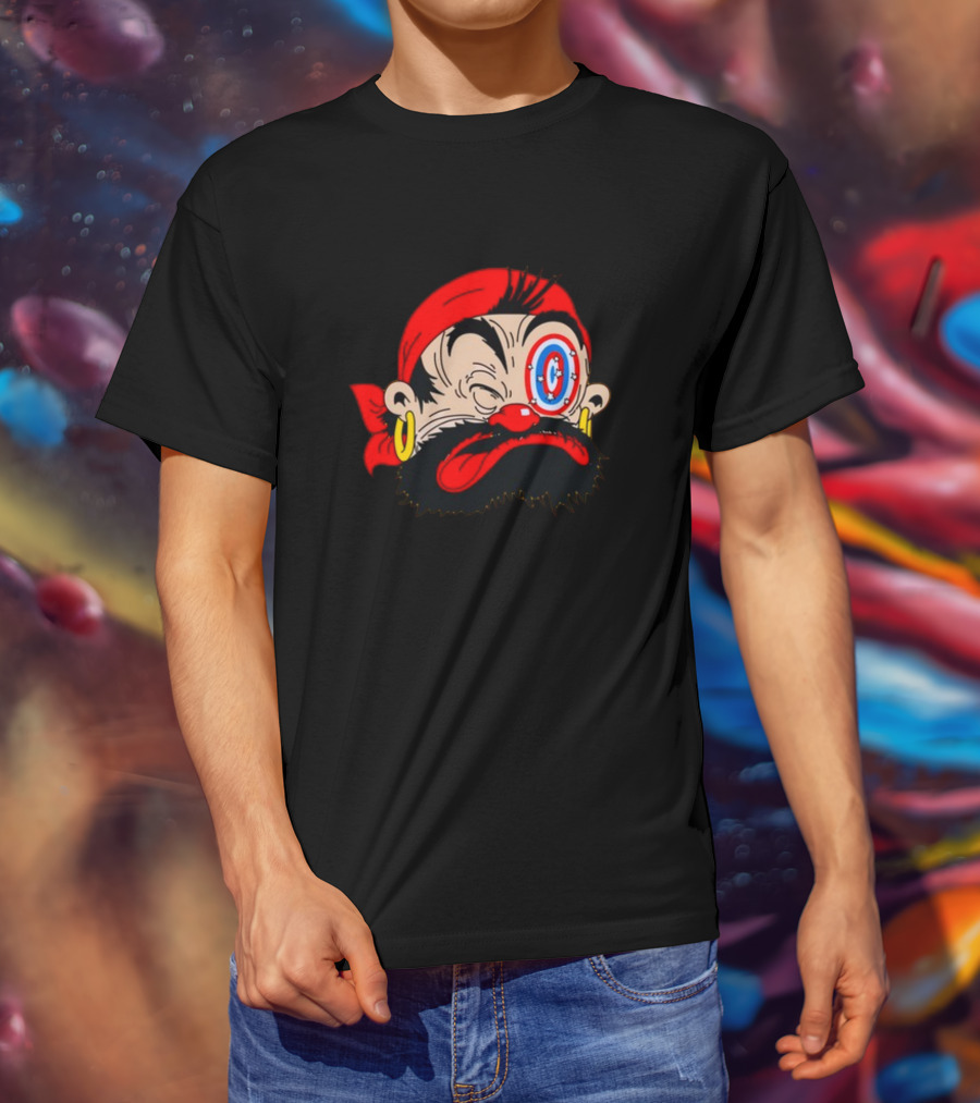Bluto Sindbad Knockout Cartoon Pirate Target Eye T-Shirt