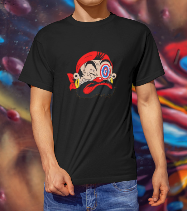 Bluto Sindbad Knockout Cartoon Pirate Target Eye T-Shirt