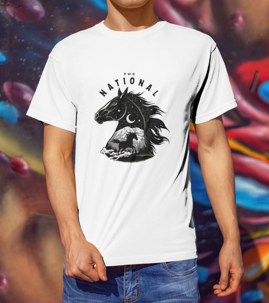 The National Mustang Starry Night Landscape Horse T-Shirt